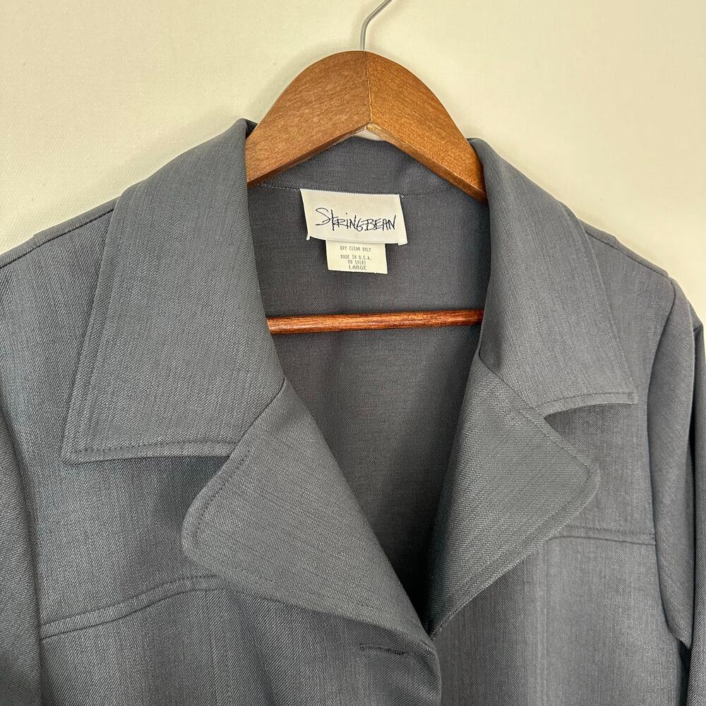Stringbean Vintage Button Up Gray Lightweight Jacket - Picture 4 of 15